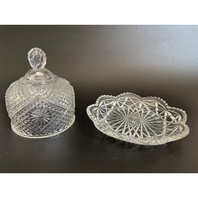 Traditional Vintage Domed Covered Butter Dish by Fostoria Glass For Sale - Image 3 of 9