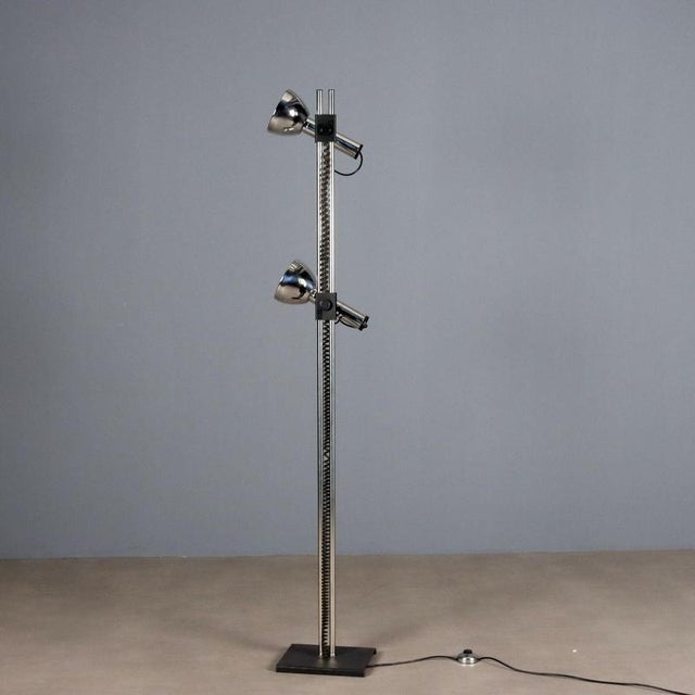 Silver Vintage Floor Lamp, 1970s For Sale - Image 8 of 10