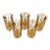1960s MCM Culver Harlequin Mardi Gras 22k Gold Highball Glasses; Set of 5 For Sale