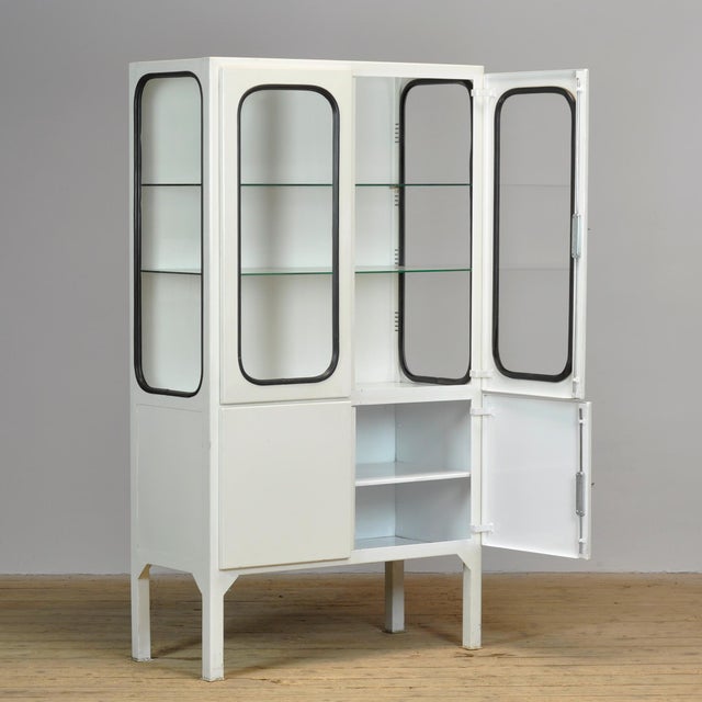 Vintage Medical Cabinet in Glass and Iron, 1970s For Sale - Image 4 of 10