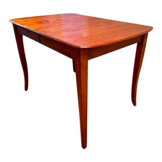 Vintage Solid Cherry French Country Tapered-Leg Extension Dining Table For Sale