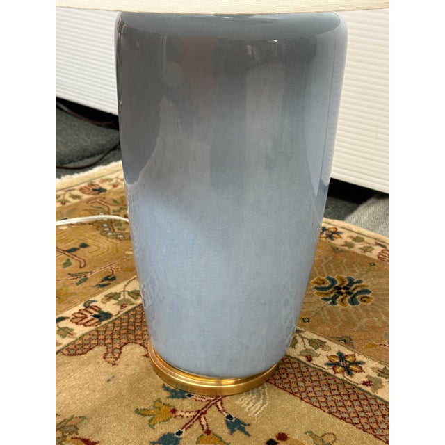 Blue Barbara Barry for Visual Comfort Chado Table Lamp, Polar Blue For Sale - Image 8 of 12