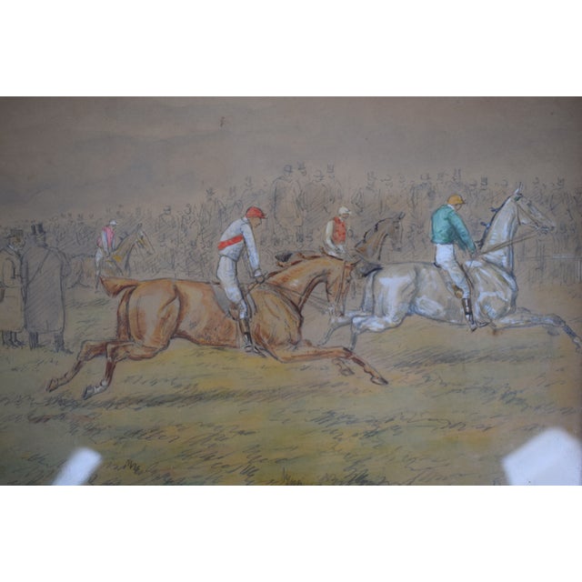 A Sketch at the Grand National" How Much Zoedone? 1883 Watercolour by George Finch Mason For Sale In New York - Image 6 of 7
