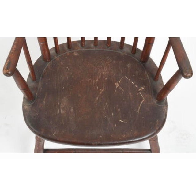 Wood Antique Birdcage Windsor Chairs, a Near Pair For Sale - Image 7 of 12