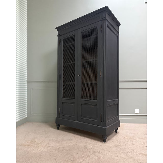 Black Directoire-Style Black Patinated Bookcase, 1890s For Sale - Image 8 of 15