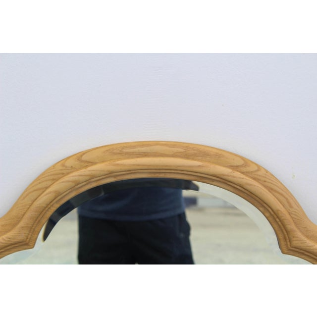Mid-Century Modern Mid 20th Century Arch Shaped Walnut Wall Mirror For Sale - Image 3 of 6
