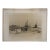 Antique Charles Frederick Mielatz Signed Sailboat Harbor Etching on Silk 20" For Sale
