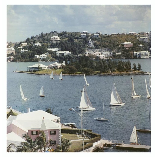 Bermuda View 1957 View from the Bermudiana Hotel looking towards Paget, in the foreground the Royal Bermuda Yacht club,...