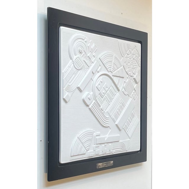 White Eduardo Paolozzi, Abstract Architectural Limited Wall Plaque, 1978, Bisque For Sale - Image 8 of 10