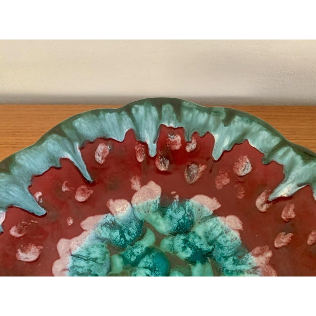 Blue Vintage Tourmalines Ceramic Bowl by Longwy, France, 1950s For Sale - Image 8 of 18