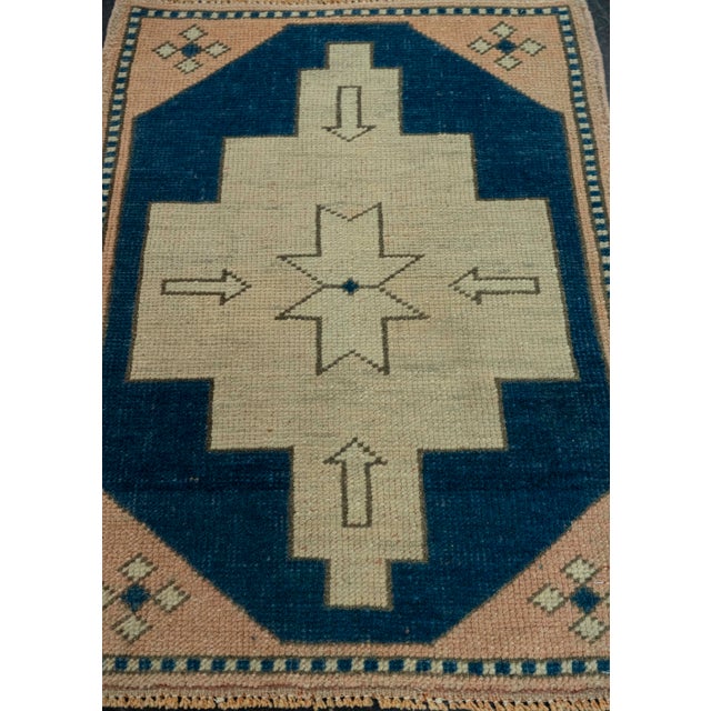 Early 21st Century Turkish Mini Rug Oriental Hand Knotted Vintage Rug 1'10" x 2'5" #20618 For Sale - Image 5 of 8
