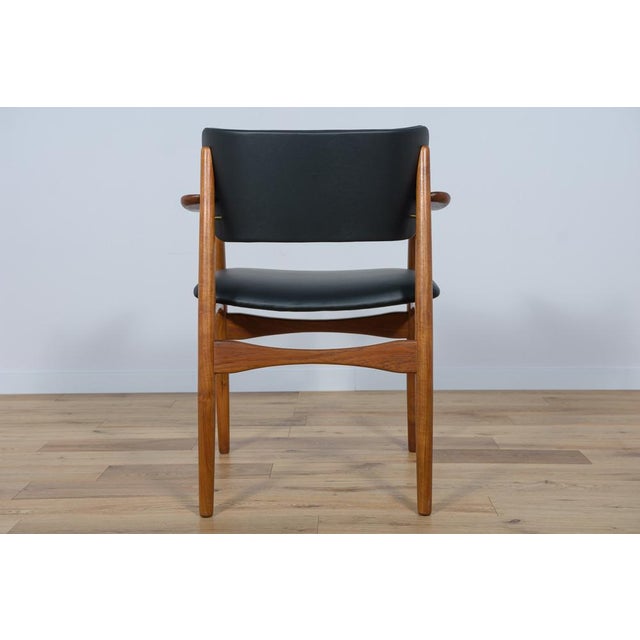 Wood Mid-Century Danish Teak & Leather Armchair, 1960s For Sale - Image 7 of 17