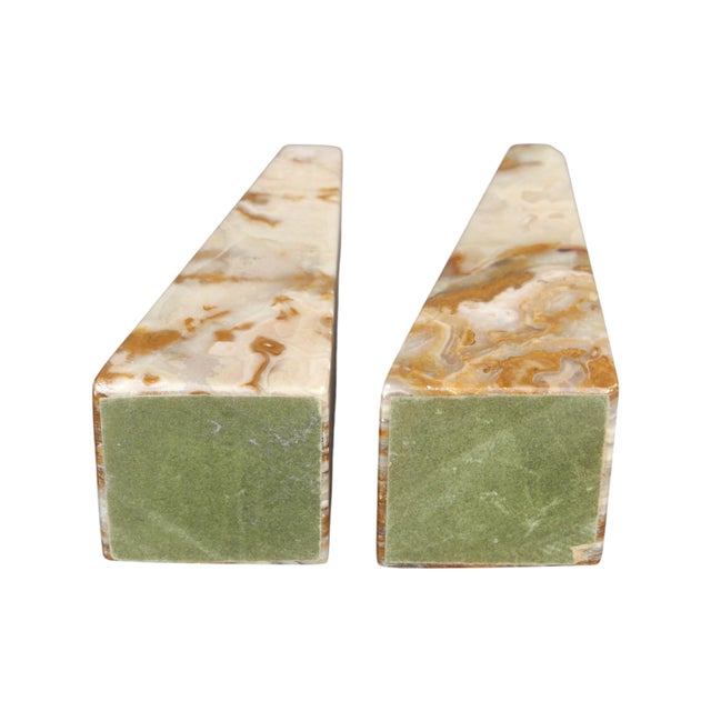 Wedge Onyx Bookends, a Pair For Sale In Tampa - Image 6 of 6