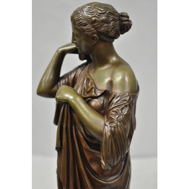 Antique 19th C. Ferdinand Barbedienne Bronze Diana Gabies Statue Sculpture For Sale - Image 15 of 17