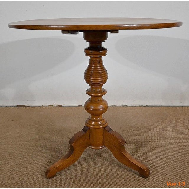 Wood Late 19th Century Louis Philippe Style Walnut Pedestal Table For Sale - Image 7 of 18
