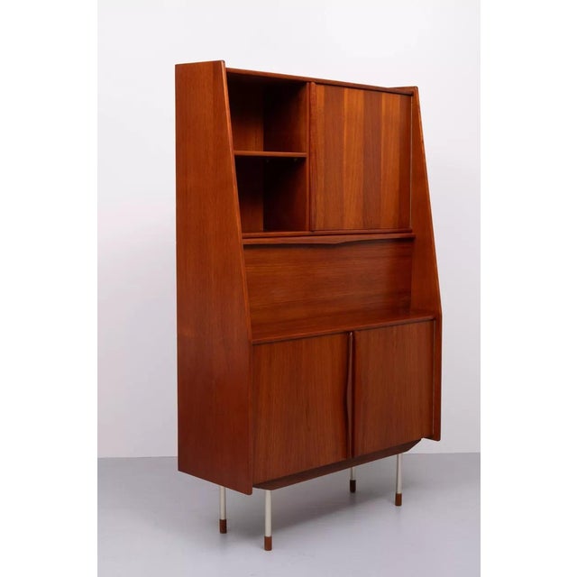 Arne Vodder Danish Teak Cabinet with Secretary by Arne Vodder for Sibast, 1960s For Sale - Image 4 of 15