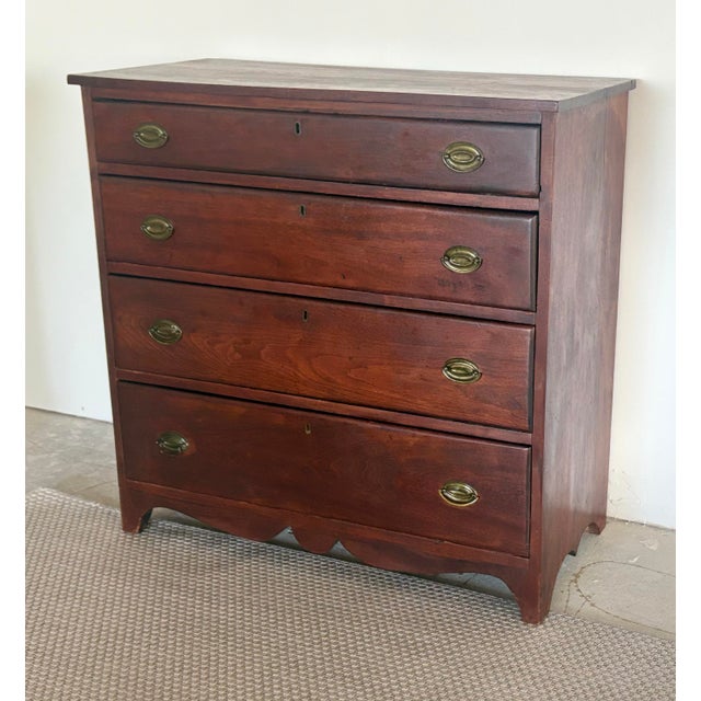 Brown Late 18th Century Federal Period Mahogany Chest of Drawers For Sale - Image 8 of 9