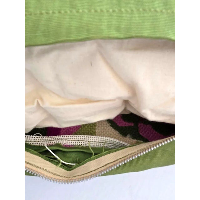 Vintage Needlepoint Pillow With Paisley Floral Motif For Sale - Image 11 of 16