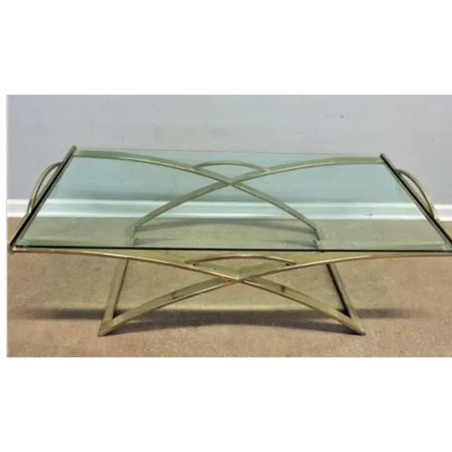 Mid-Century Modern Mid Century Modern X-Base Coffee Table, 1970s For Sale - Image 3 of 6