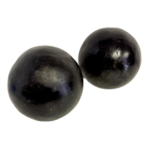 Graduated (9" & 7") Pair of Artisan Bronze Garden Balls / Sculptural Spheres