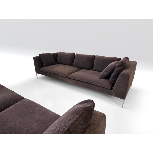 Textile Charles Sofa Set by Antonio Citterio for B&B Italia, 2010s, Set of 2 For Sale - Image 7 of 16