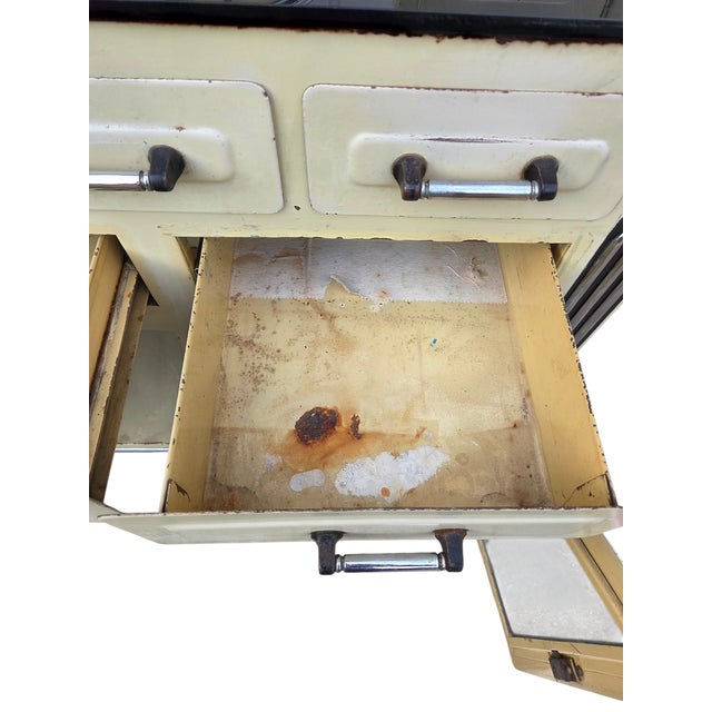 Antique White Antique Industrial Art Deco Doctors Dental Cabinet Curio Metal Hutch Apothecary ! For Sale - Image 8 of 18