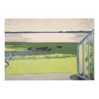 Thorvald Hagedorn-Olsen, Modernist Danish Landscape, Oil on Board For Sale
