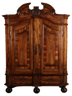Antique Baroque Cabinet in Walnut, Schleswig-Holstein, 1750s
