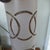 Mid Century Ceramic Table Lamp Incised Geometric Italian Style For Sale - Image 12 of 14