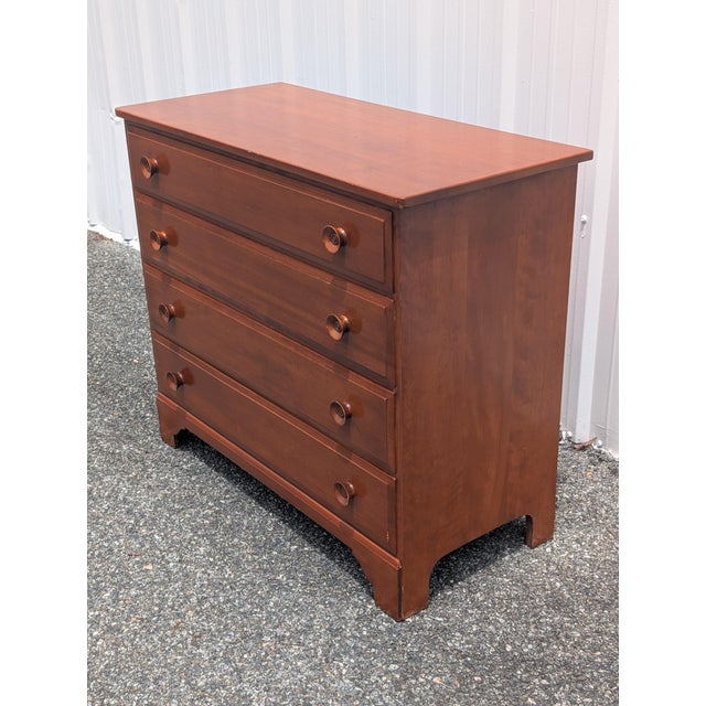 Vintage Whitney Solid Cherry 4-Drawer Farmhouse Style Chest For Sale In Washington DC - Image 6 of 13