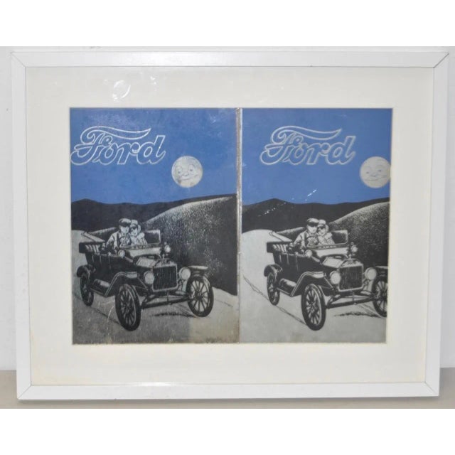 Vintage Ford Advertising Mirrors Framed A pair of cool Ford Motor Company advertising mirrors. Slight differences between...