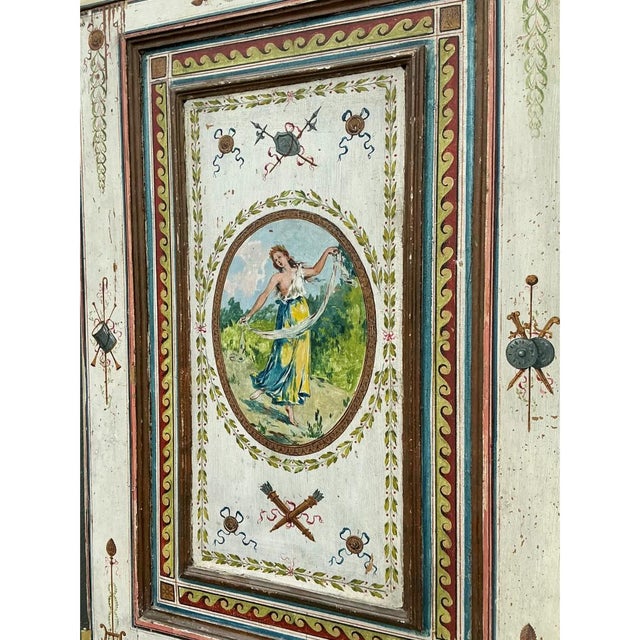 Vintage Neoclassical Painted Wood Armoire From the Estate of Lily Pulitzer For Sale - Image 12 of 12