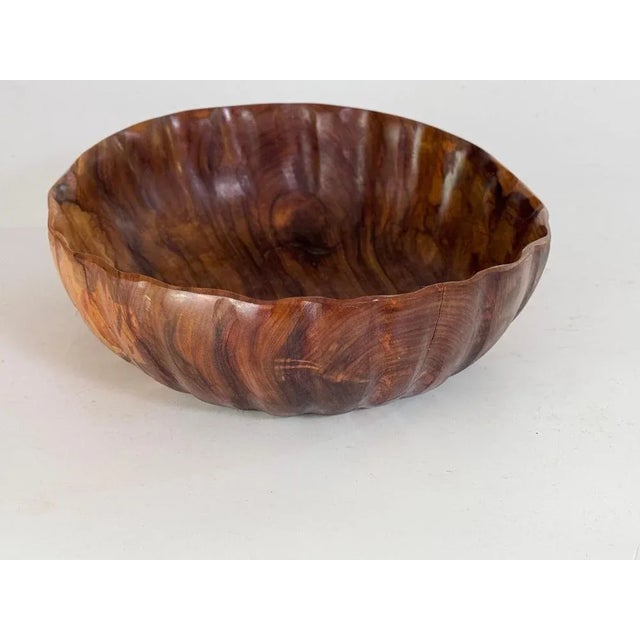 1970s French Riviera Brown Olive Wood Bowl, France, 1970s For Sale - Image 5 of 7