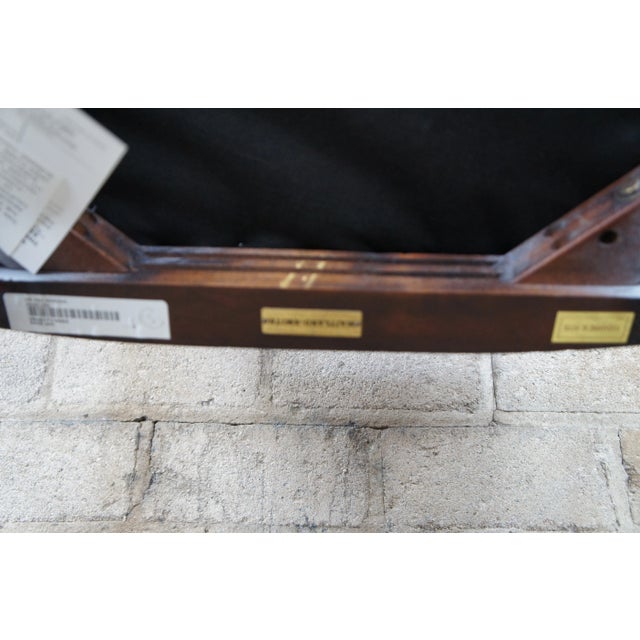 Late 20th Century Maitland-Smith Country French Mahogany & Leather Hunt Club Ladderback Bar Stool For Sale - Image 12 of 12