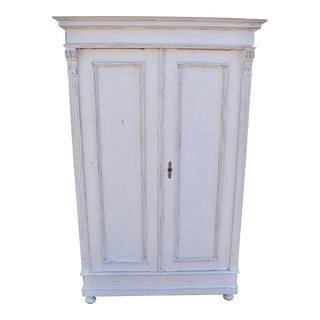 Painted Oak Two Door Armoire, Germany For Sale