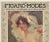 This is a matted vintage Art Nouveau fashion print that was originally cover art for a 1904 French magazine. Cover art is...