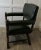 A Handsome Piece, 19th Century X Framed Desk Chair The chair has a carved walnut frame, it has new dark Green leather...