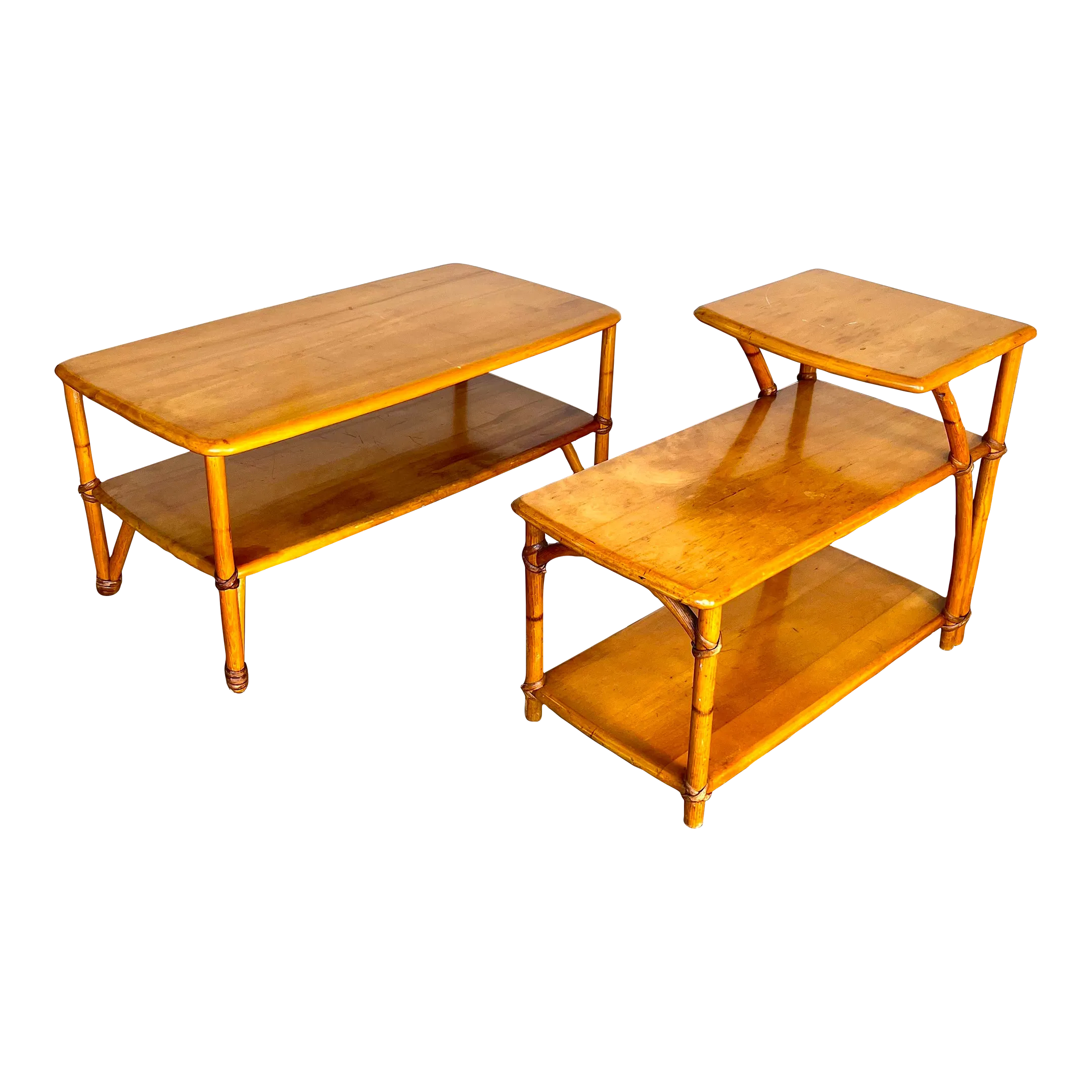 1950s Heywood Wakefield Ashcraft Coffee & End Table Set | Chairish