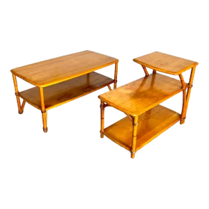 1950s Heywood Wakefield Ashcraft Coffee & End Table Set