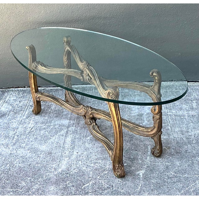 Vintage Gilt Tipped Coffee Table After Maison Jansen For Sale - Image 9 of 12