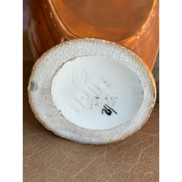 Antique French Majolica Vase- Acorn Motif For Sale - Image 9 of 10