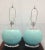 Vintage R. Dittmen Modern Blue Lucite Crystalline Glaze Ceramic Lamps - a Pair For Sale - Image 9 of 9