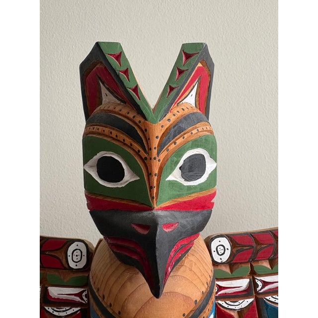 This sculpture is hand carved and painted by Rick Williams , a Nitnat Artist. Every artwork is one of a kind, individually...