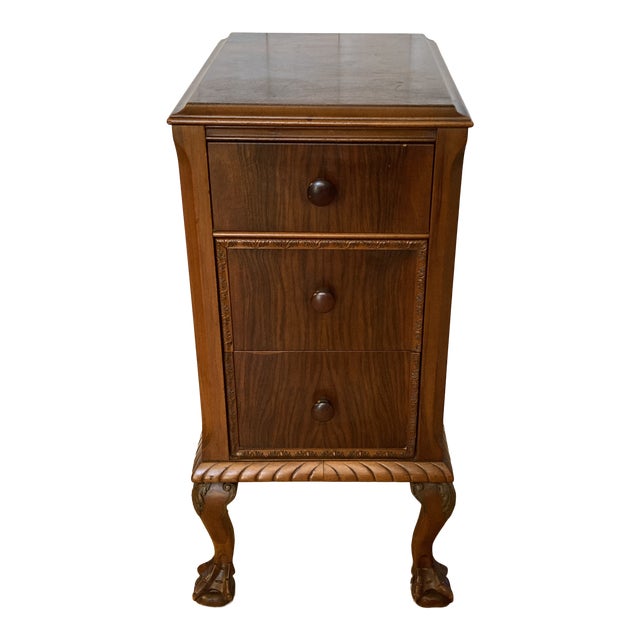 Antique Karges Furniture 3Drawer Walnut Side Table Chairish