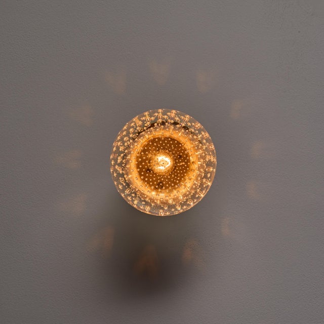 1960s Gino Sarfatti Seguso Bubble Glass Wall or Ceiling Lamp for Arteluce For Sale - Image 17 of 18