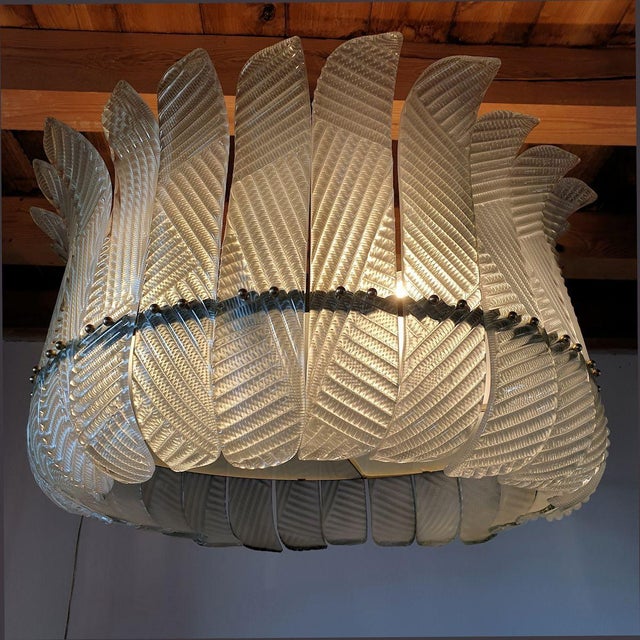 Mid-Century Modern Green Murano Glass Chandelier 1980s For Sale - Image 9 of 11