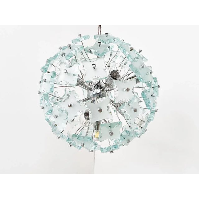 Blue Mid-Century Sputnik Chandelier in Glass, 1970s For Sale - Image 8 of 11