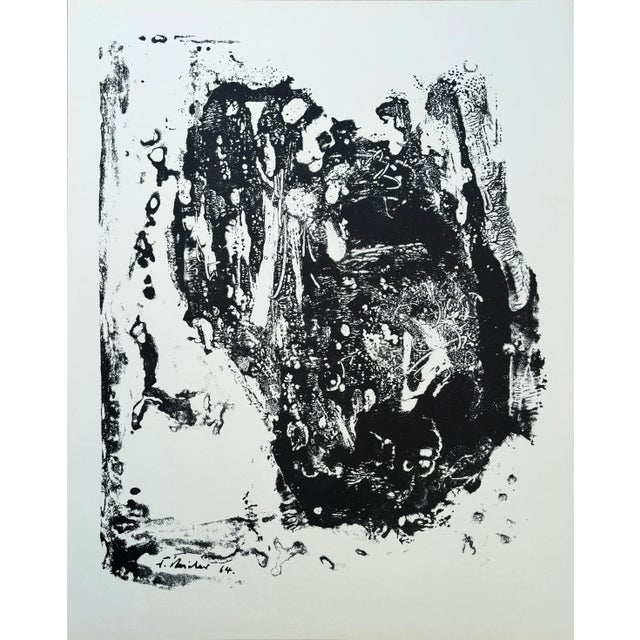 Fred thieler (1916-1999) "hommage to k. A. Hartmann" original lithograph from the portfolio "epitaph for karl amadeus...