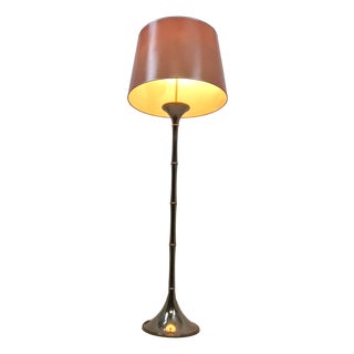 Vintage ML1F Bamboo Floor Light in Chrome by Ingo Maurer for Design M, 1960s For Sale