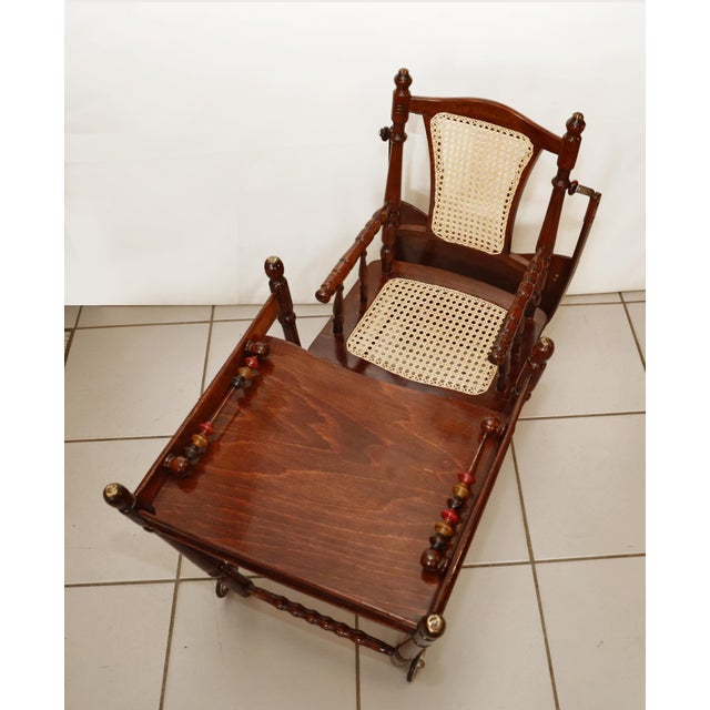 Antique Children's Chair in Beech, 1890s For Sale - Image 9 of 12